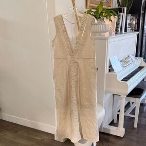 Chicwish Cream Maxi Dress with Button Detail